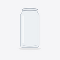 CANIT 500 mL clear PET container — product illustration